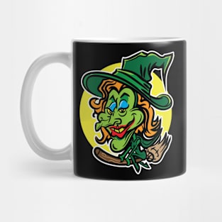 Witch on Broomstick Mug